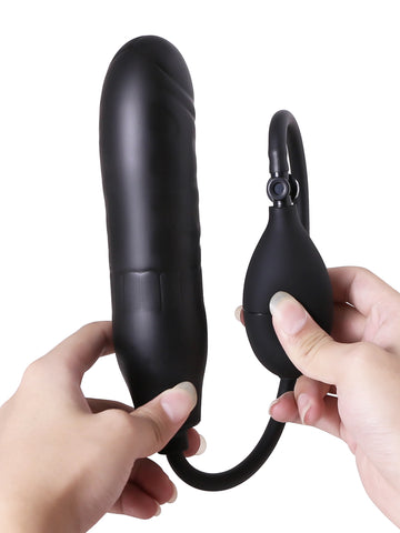 Inflatable butt plug and dildo