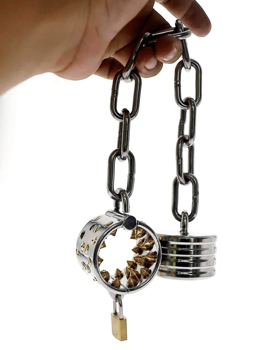 Cock and Ball torture toy - Kalis Teeth with Attached weight