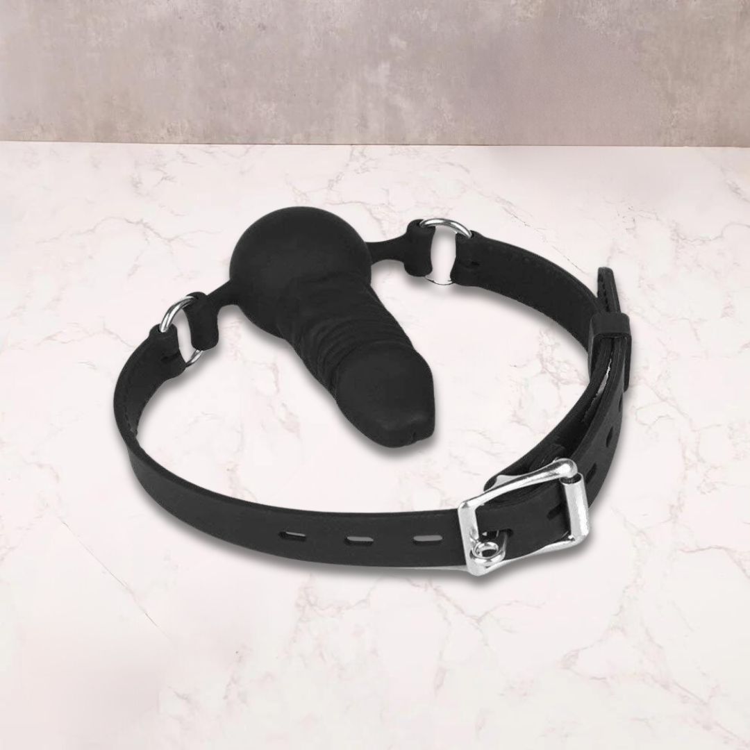 Bondage Soft Silicone Open Mouth Ball Gag SM Breathable Hole Oral Harness  Slave