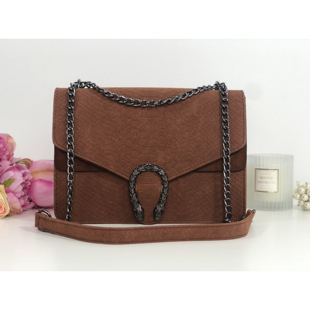 Geantă chocolate brown piele eco Liana