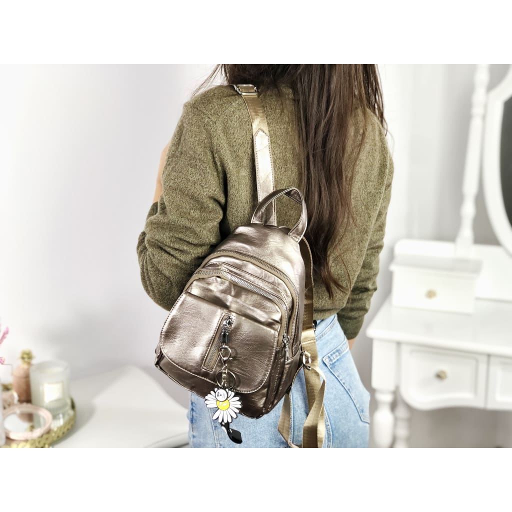 Mini rucsac bronze piele eco Lya