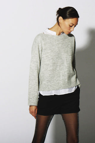 BOATNECK JUMPER GREY KNUEFERMANN