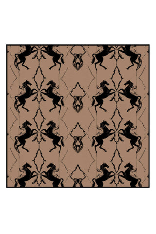 Horse Print Scarf Knuefermann Silk New Zealand Designer-001