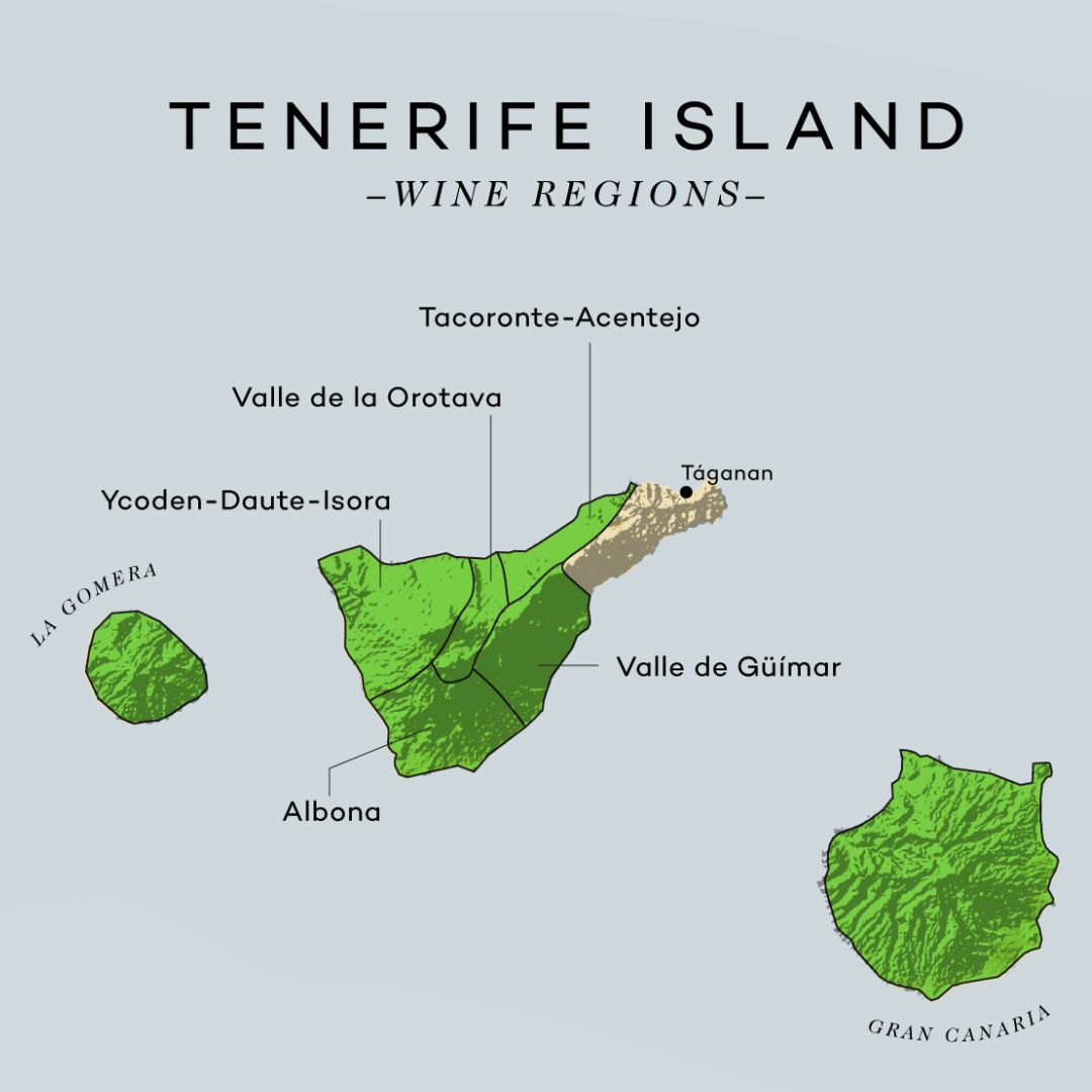 Tenerife Wine Map, Envinate, Toronto Wine, Toronto Wine Club, Canary Island Wine
