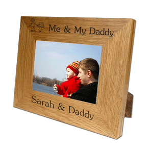 Personalised Me & My Daddy Solid Oak Frame