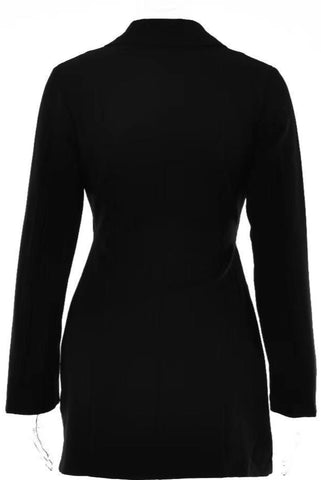 Image of 'Business Bae' Black Blazer Dress