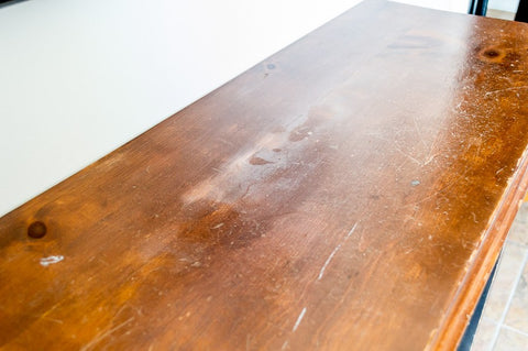 old worn wax finish - Homestead House Milk Paint. How to Rescue a tabletop with Furniture Wax