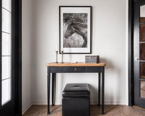 Coal Black entry console - Homestead House Paint Company