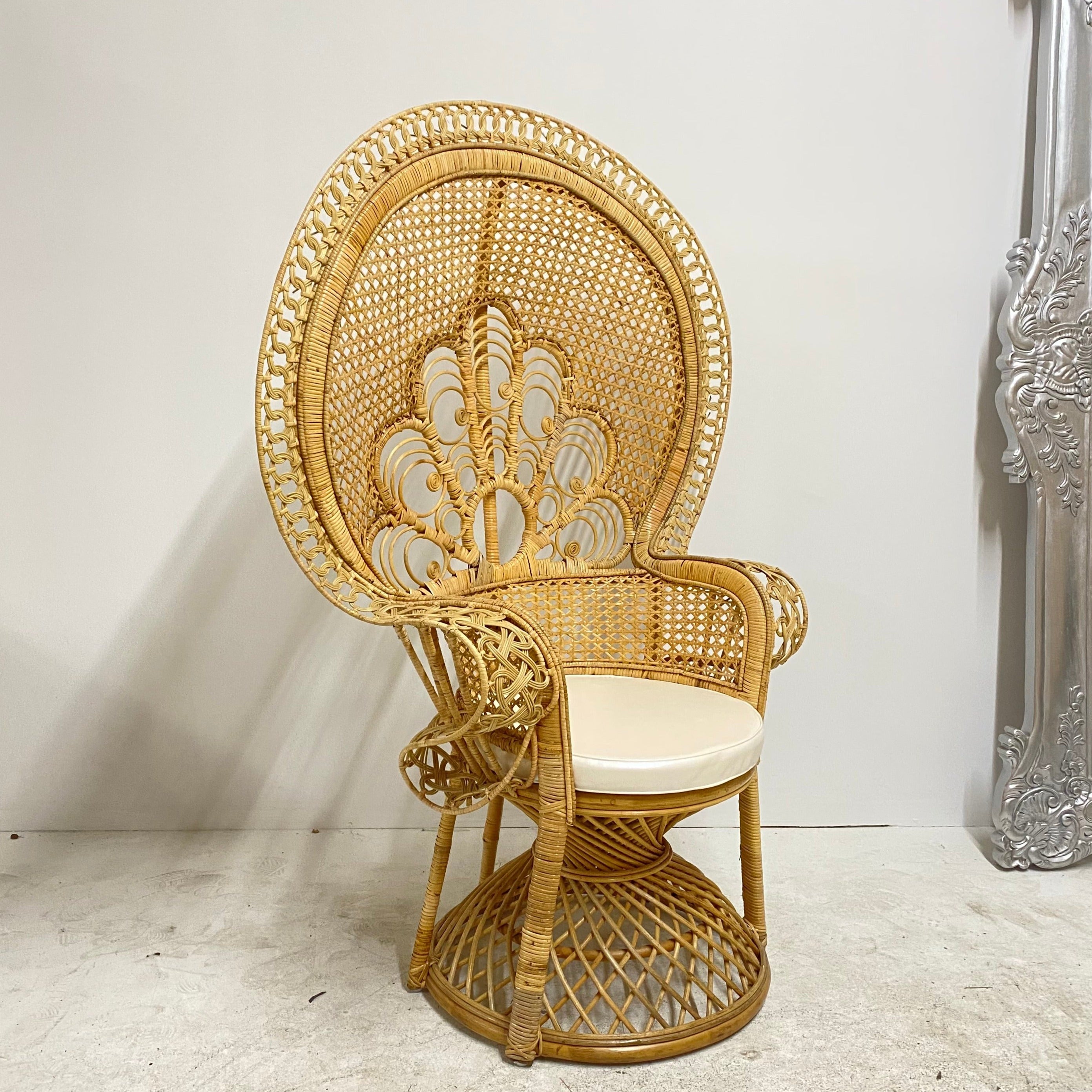 yellow peacock chair