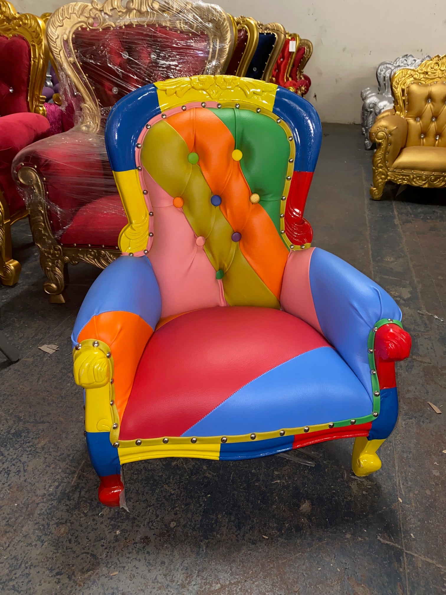 rainbow throne chair