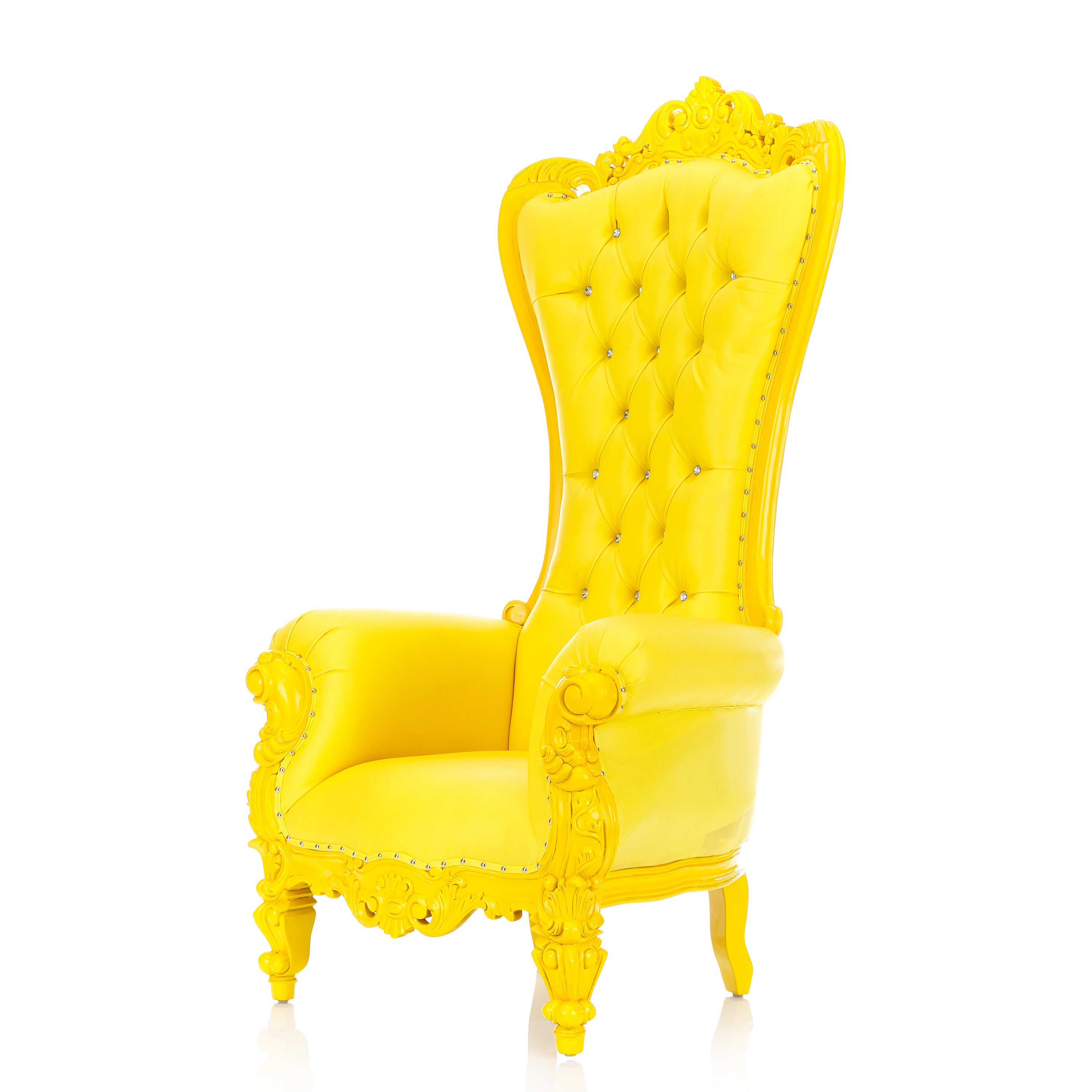 yellow throne chair