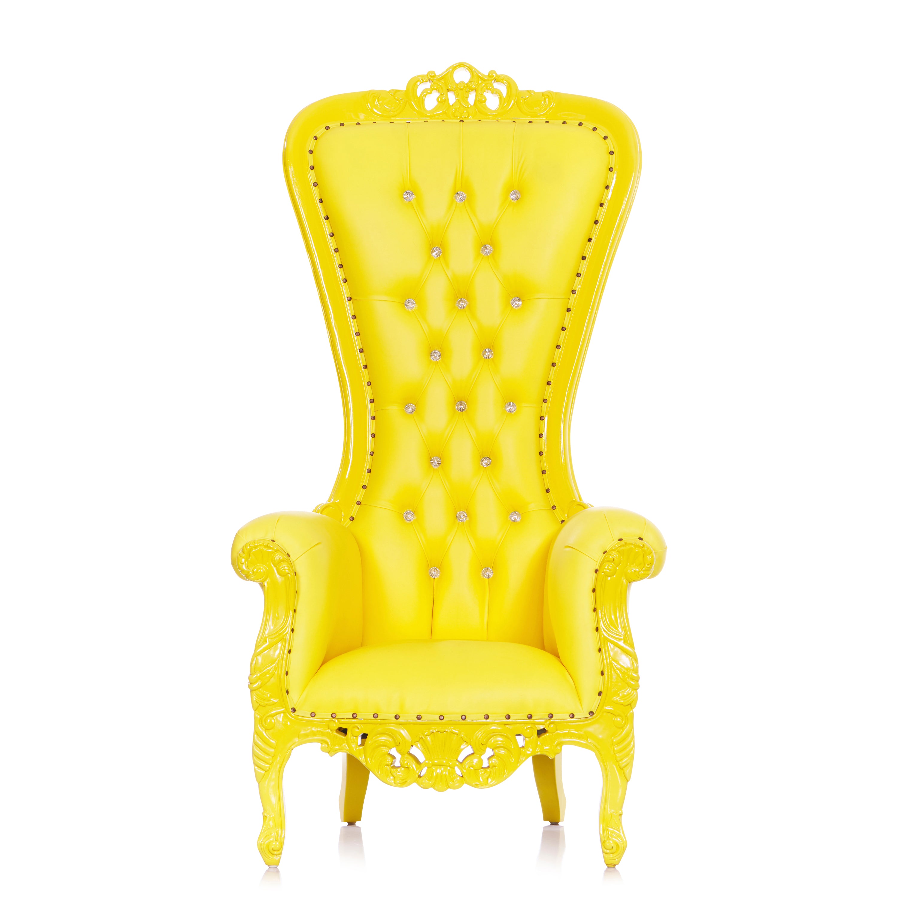 "diana" queen throne chair  yellow  yellow