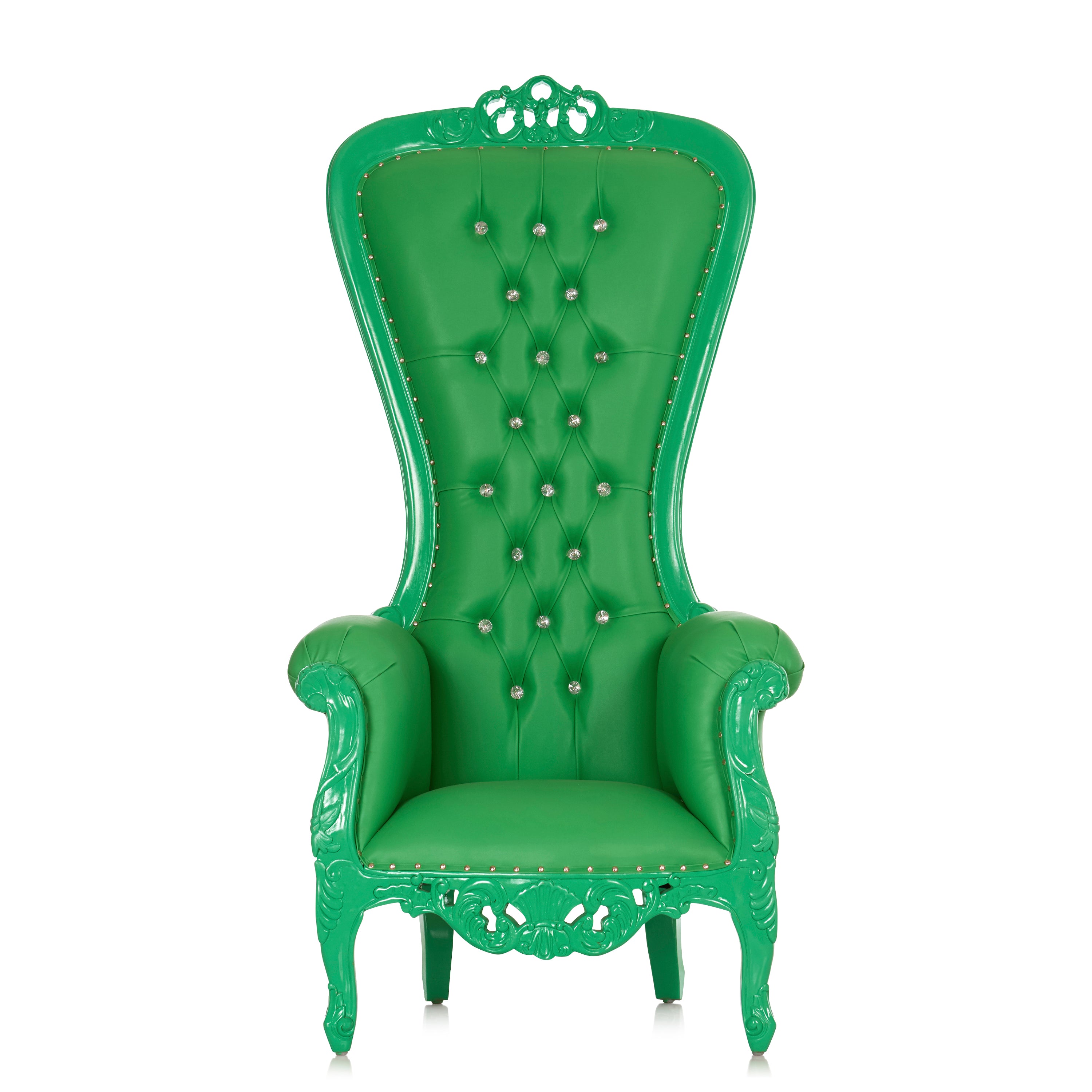 "diana" queen throne chair  green  green