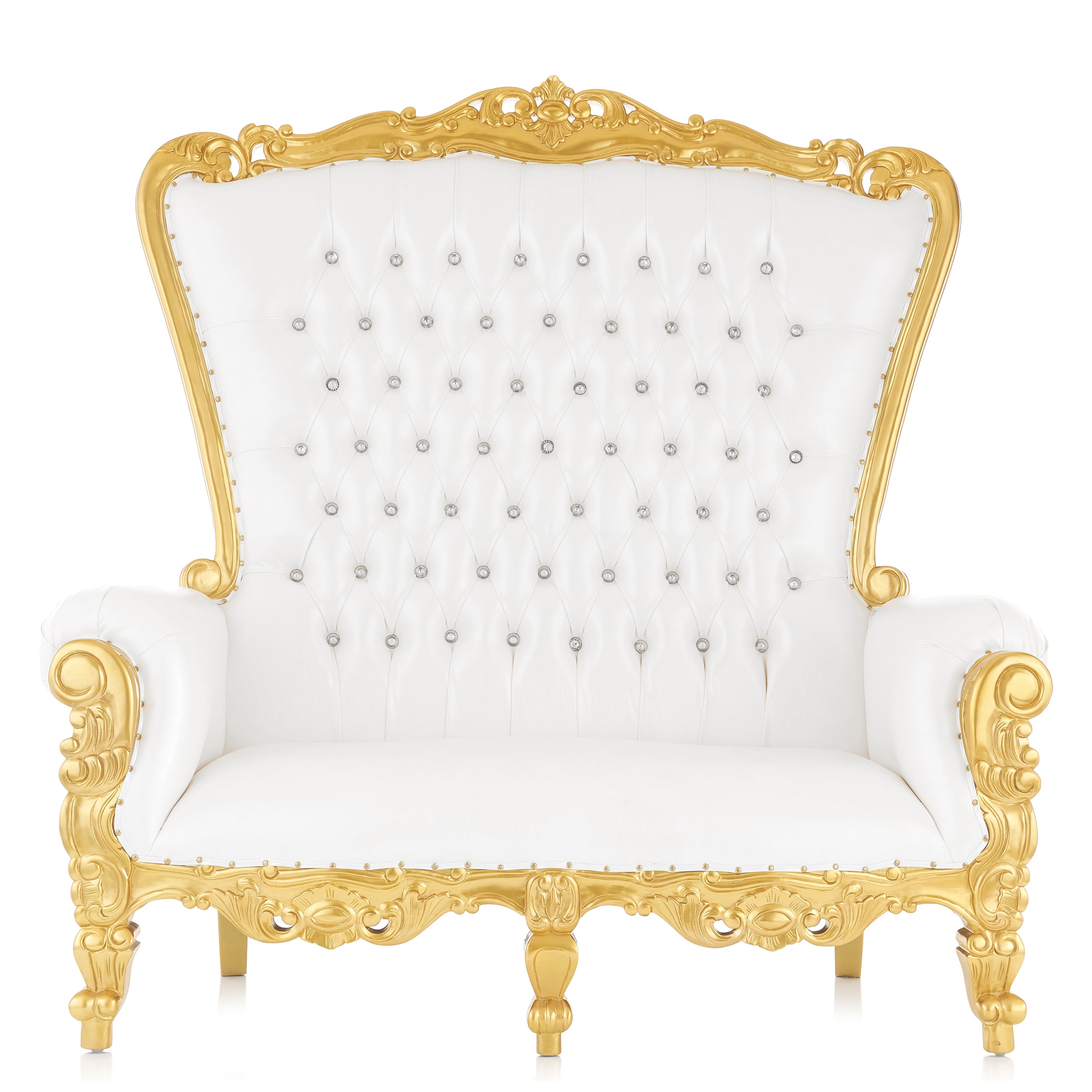 white throne loveseat