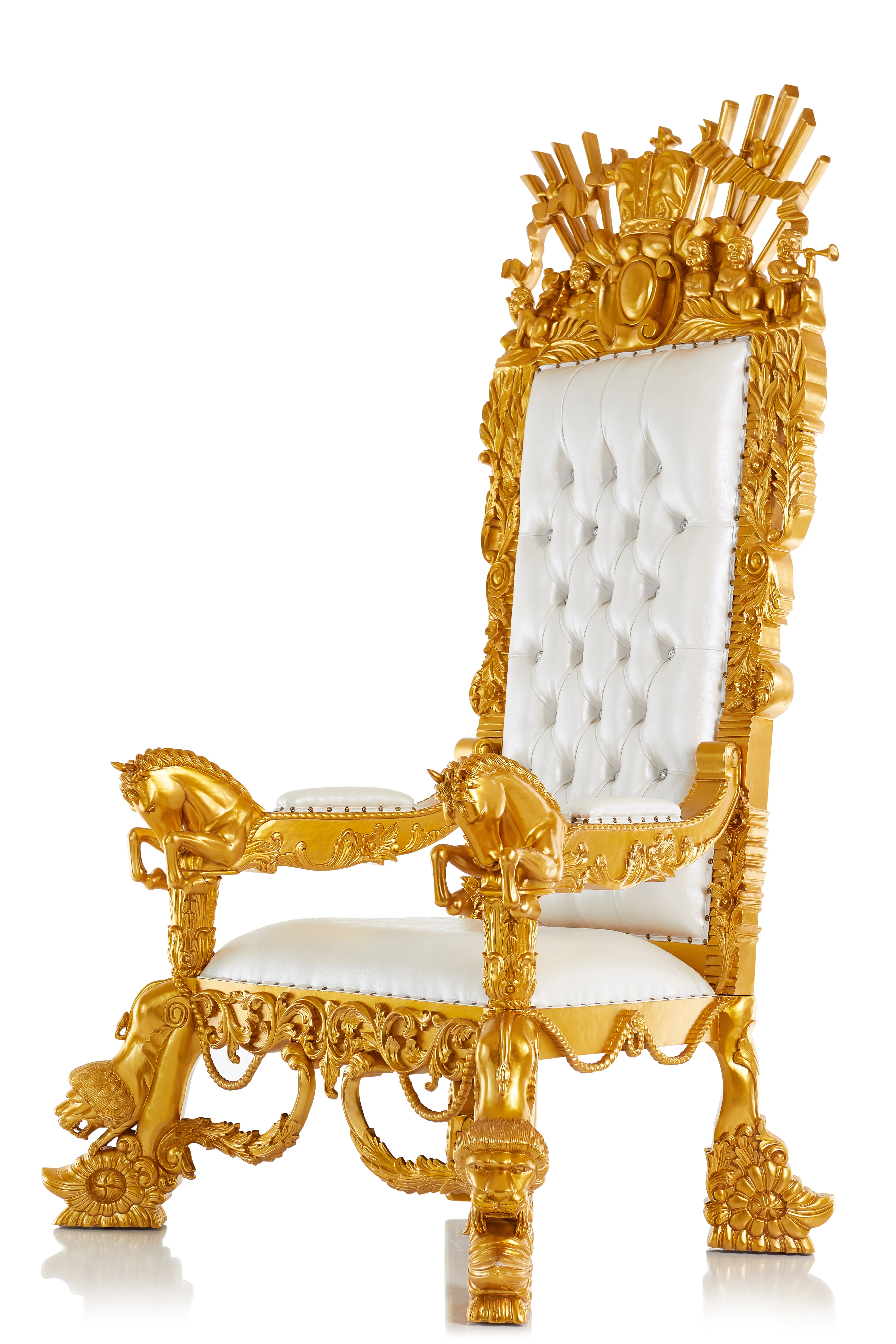 "The Neverland" Throne Chair - White / Gold – THRONE KINGDOM