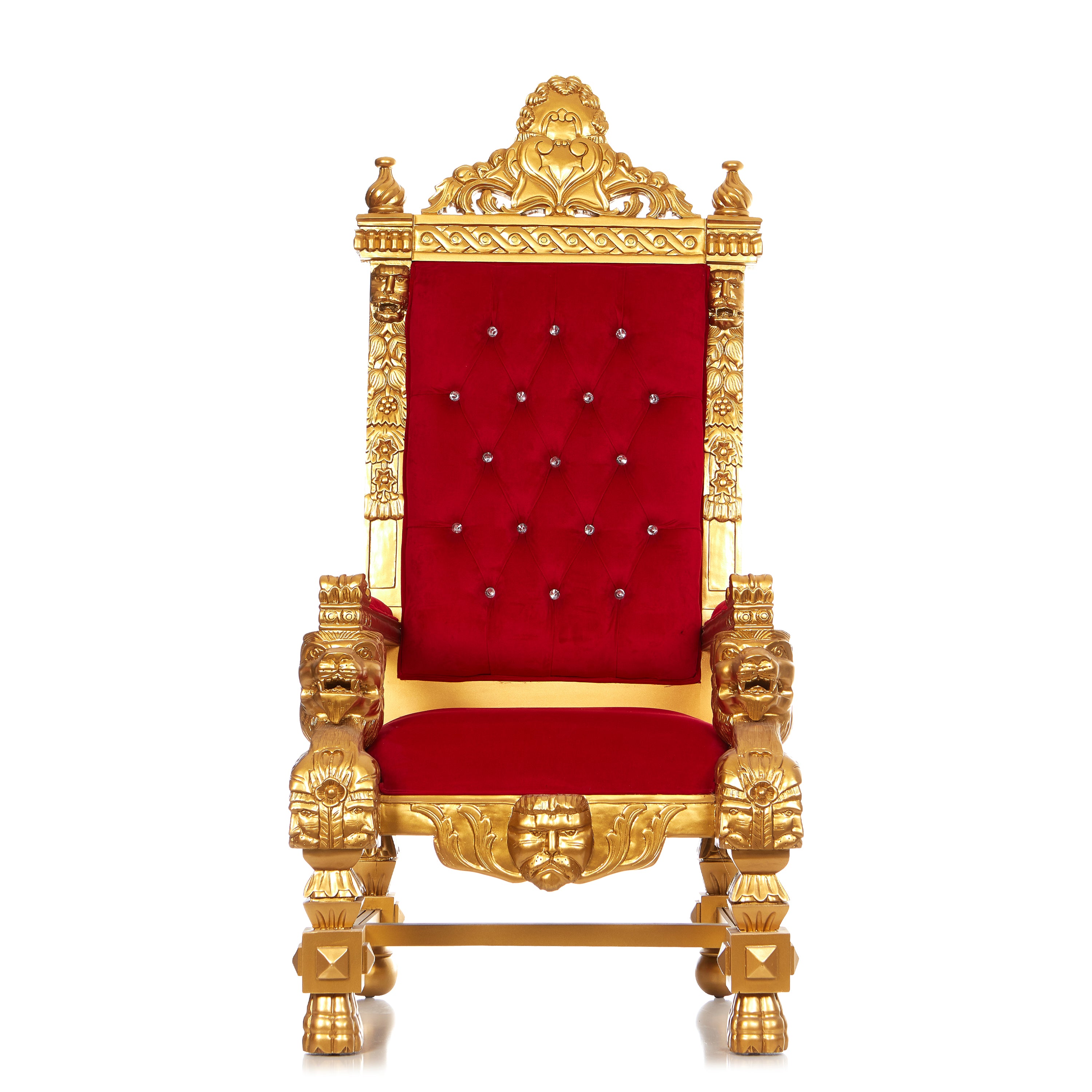 red gold chair