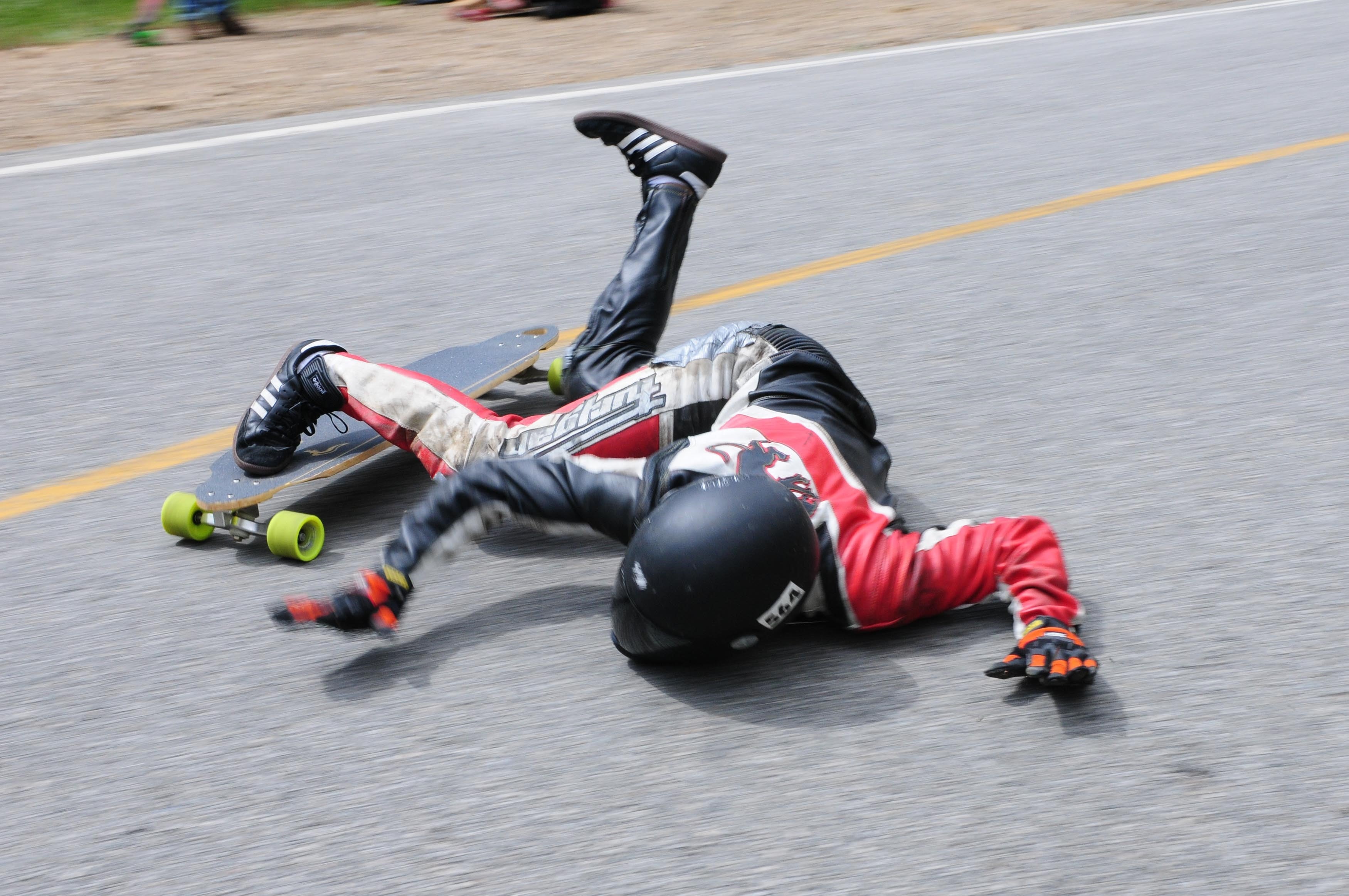 Downhill Skateboarding Longboarding Crash Leather Suit Aero Lid 