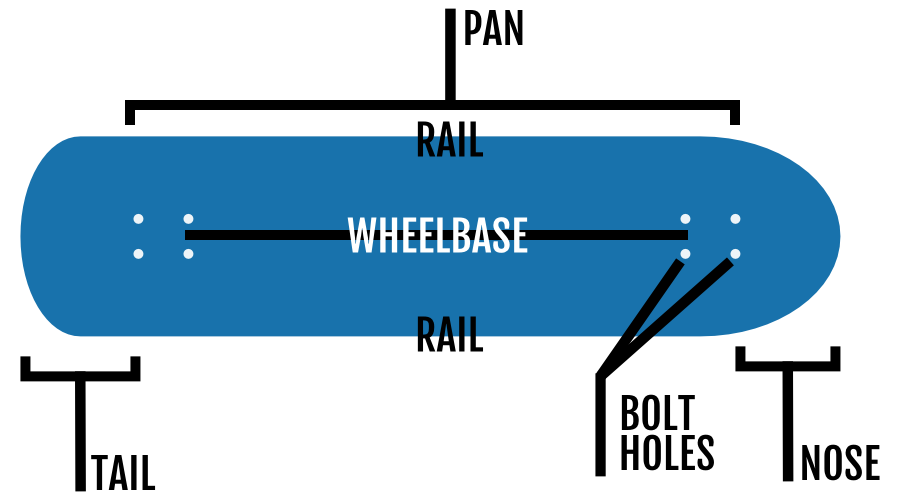 Longboards Basics - Wheelbase Tail Nose Tail Concave Rocker Camber Fiberglass