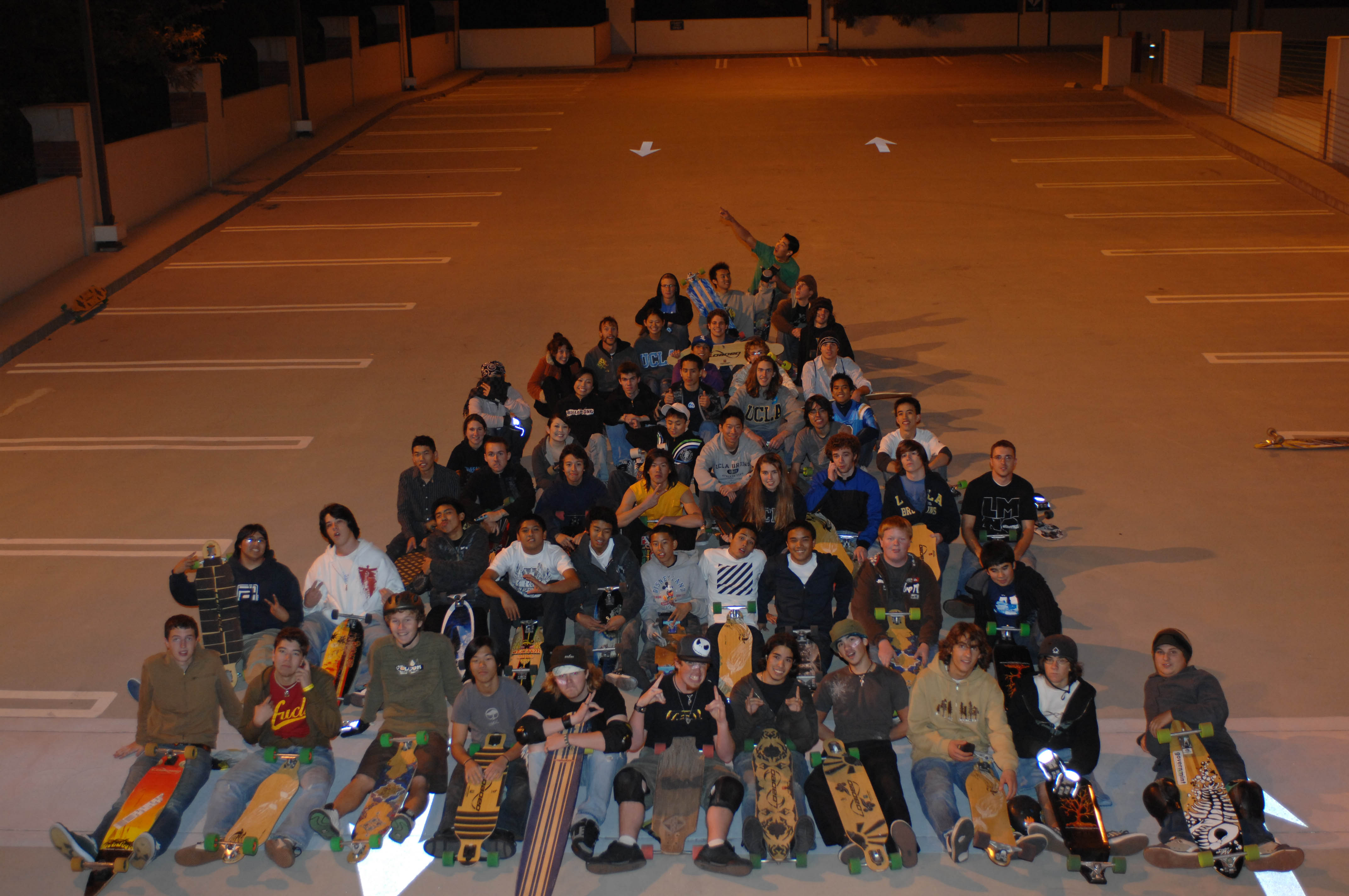 Adam Colton Stoked Ride Shop Longboard Dancing Legend at UCLA event