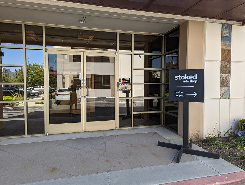 Stoked Ride Shop Door Entrance