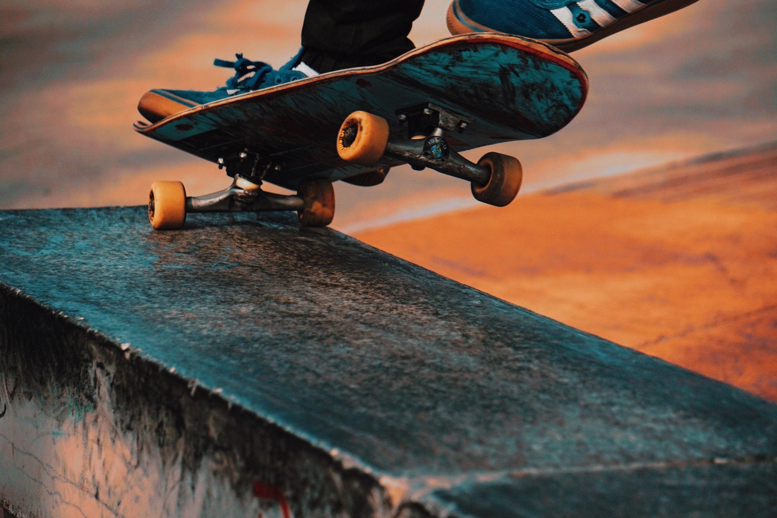Skateboard Grind On Box