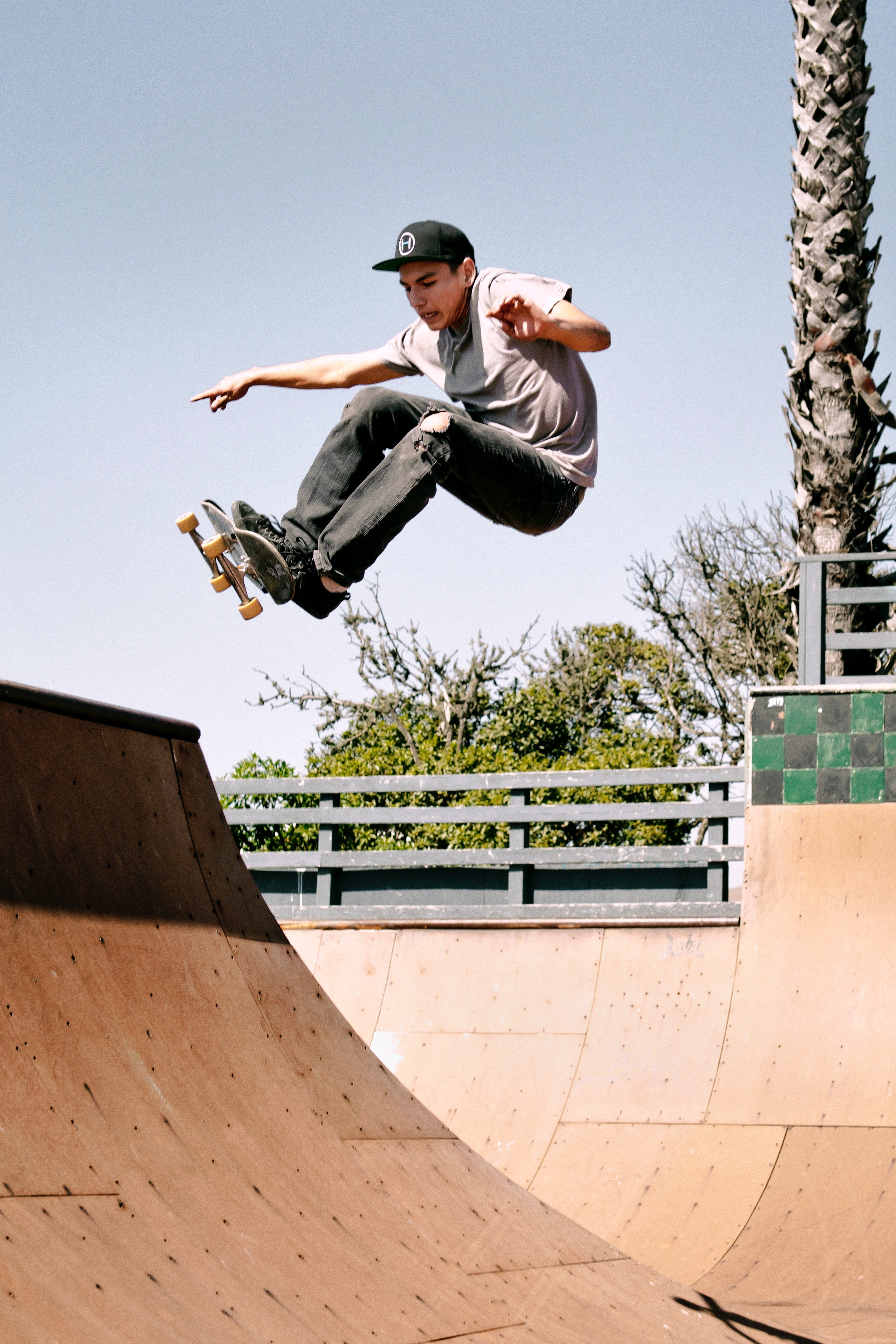 Skateboarder On Vert Ramp