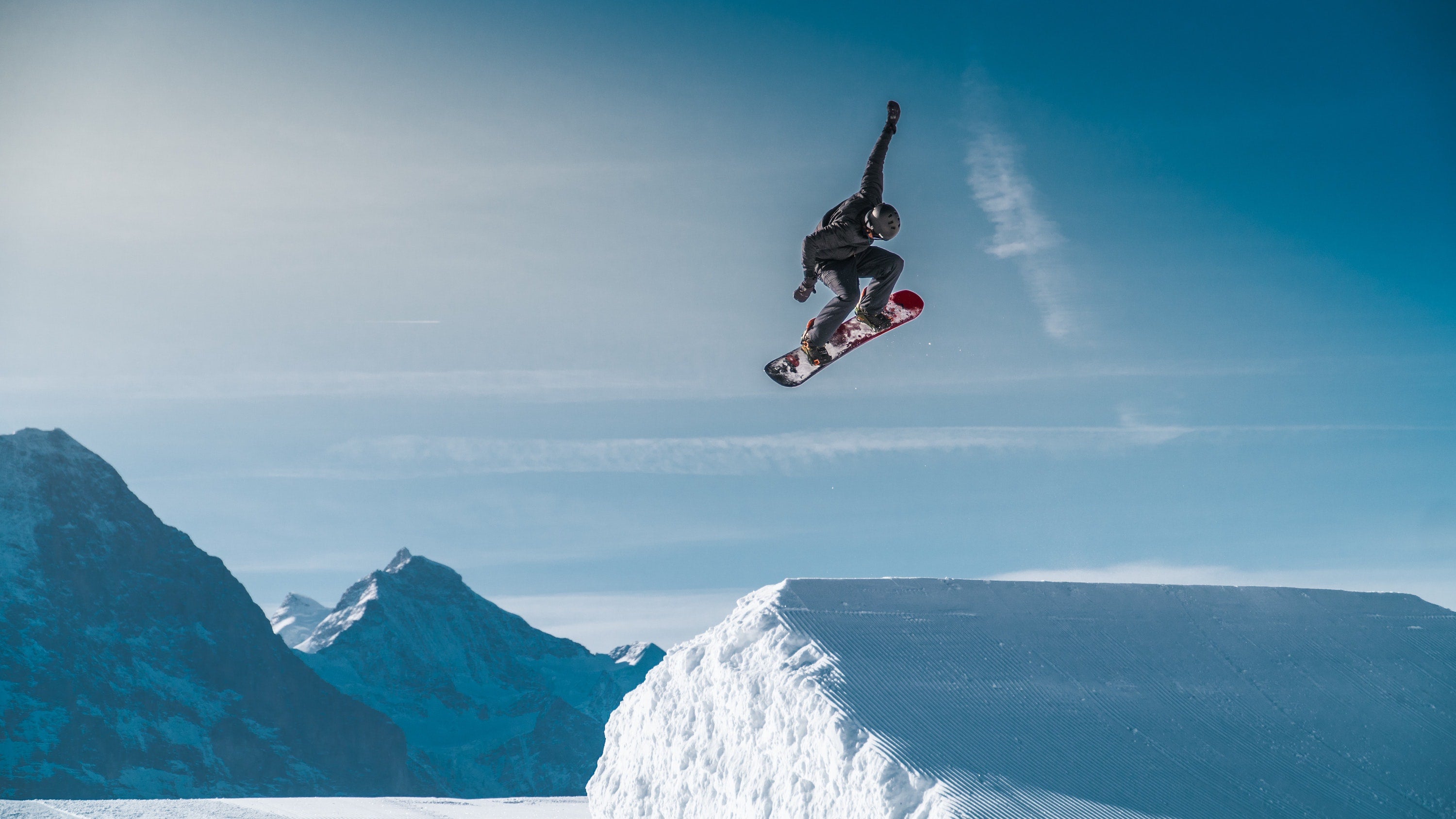 Snowboarder Getting Air