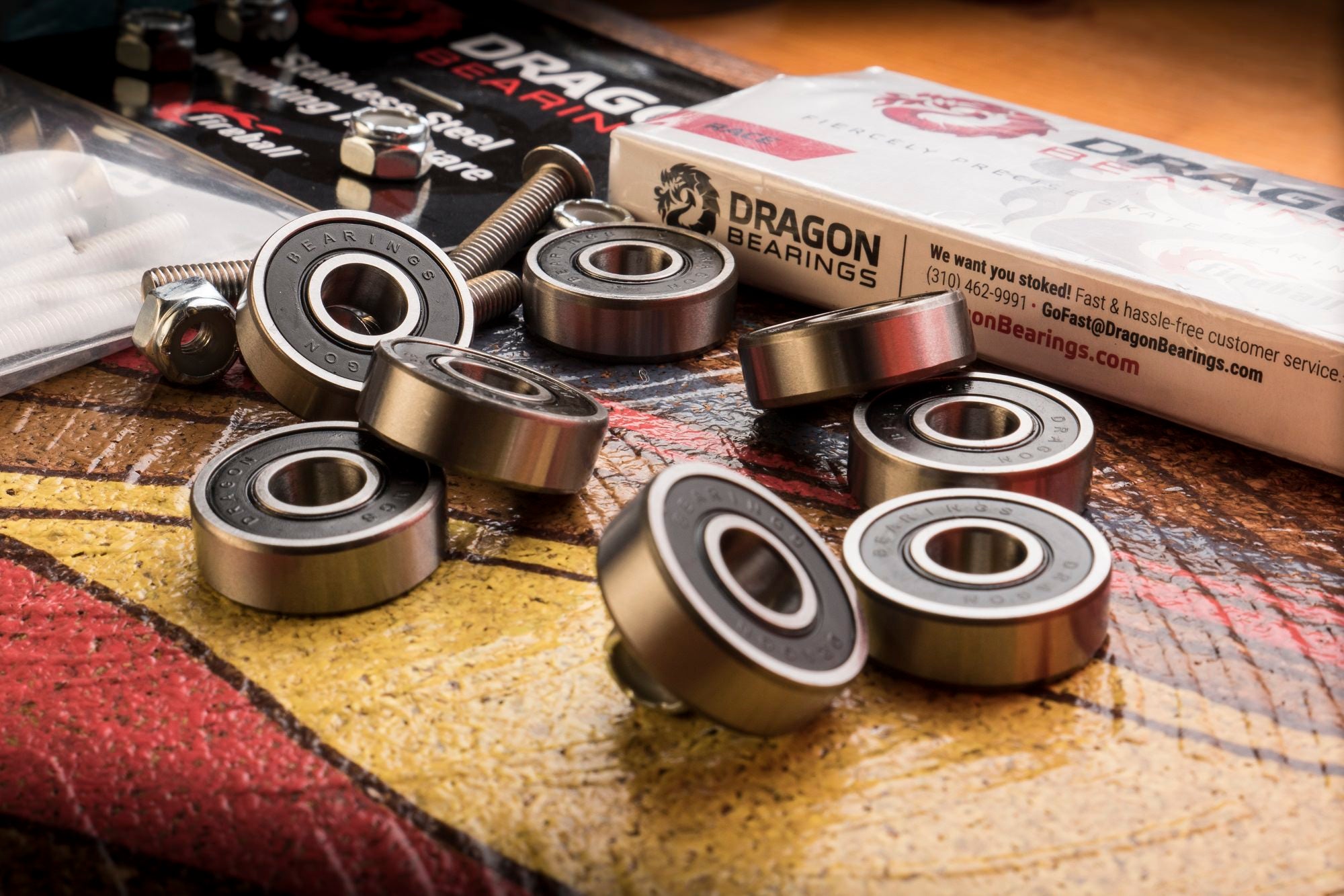 Bearings are the same for skateboards and longboards.