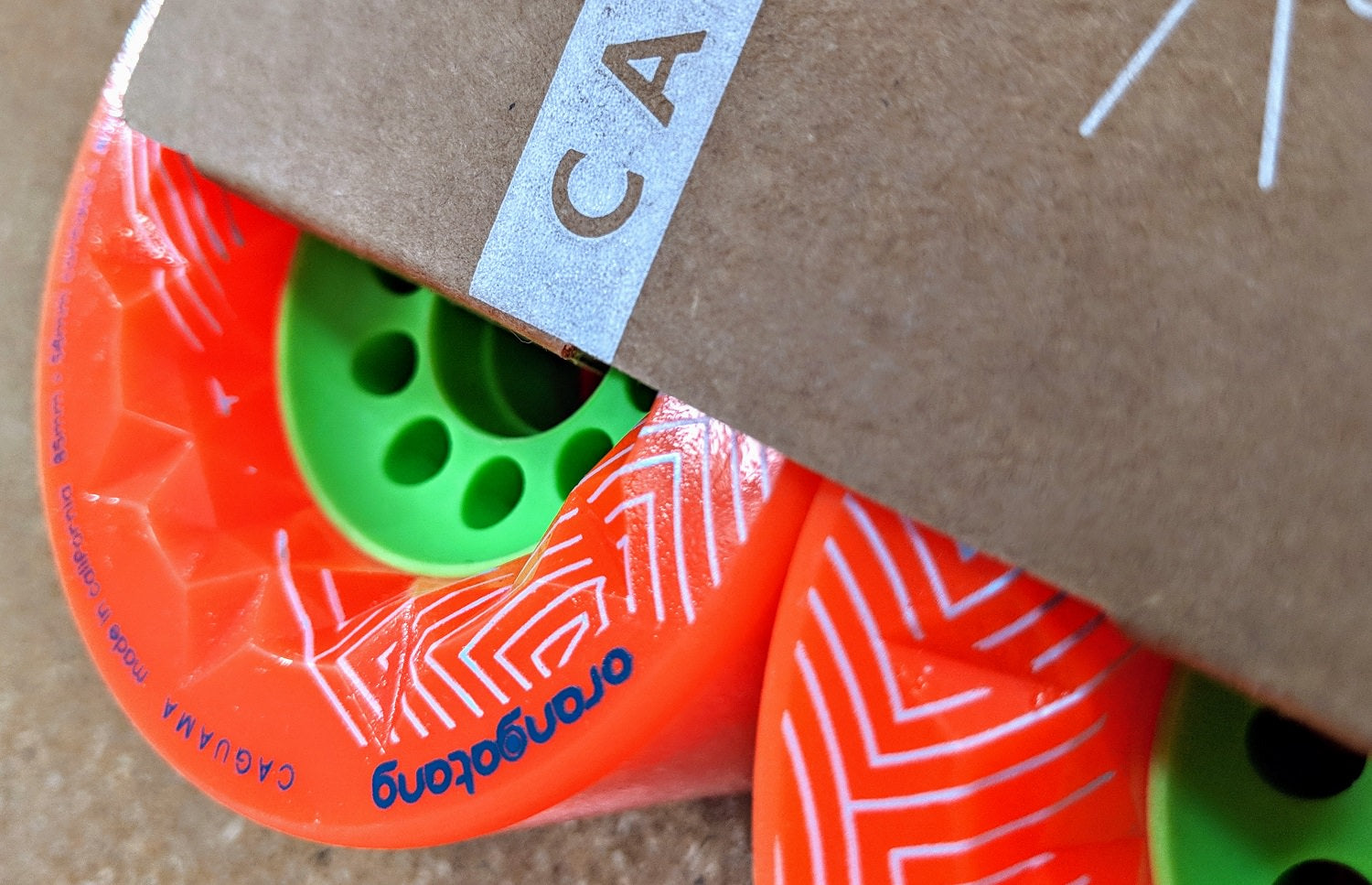 Orangatang Caguama Longboard Wheels Close Up