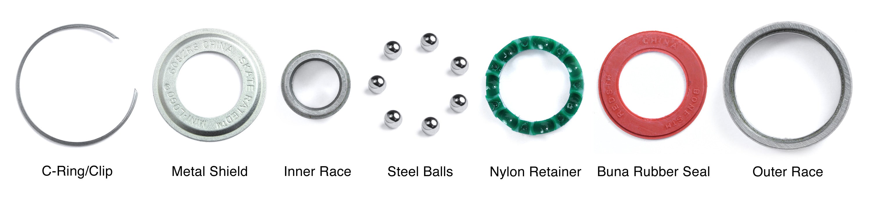 Line of Skateboard Bearing Parts