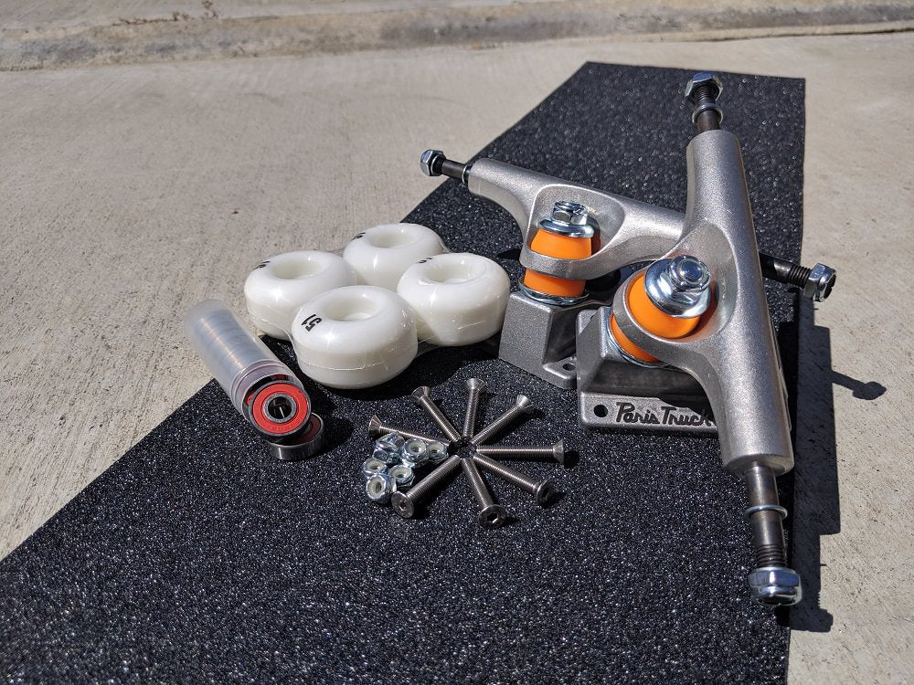 Components for a Complete Skateboard