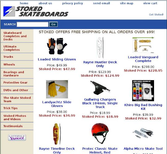Original Stoked Ride Shop Website