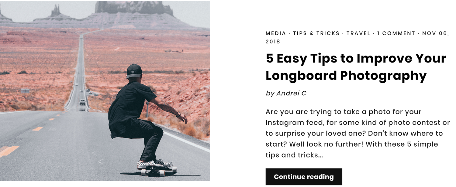  5 Easy Tips to Improve Your Longboard Photography Article