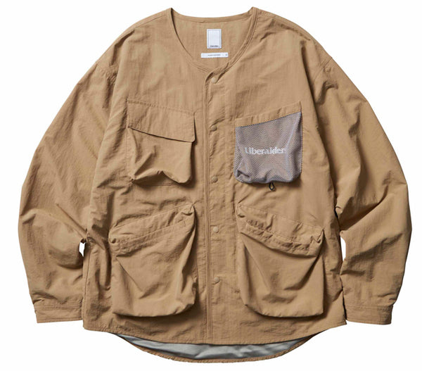 NYLON UTILITY JACKET BEIGE - M