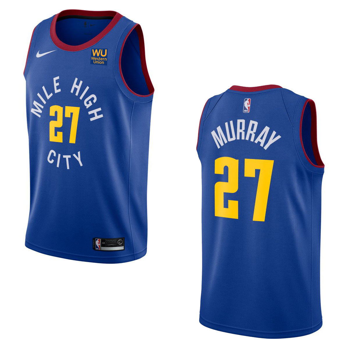 NBA_ Men Nikola Jamal Murray Jersey Dikembe Mutombo Basketball Edition  Earned City All Stitched Navy Blue White Purple Red High  Quality''nba''jersey