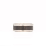 Custom Ebony Wood and Titanium Ring