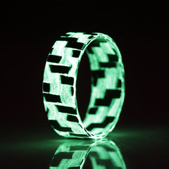 The Lumineer Ultralight Glowing Carbon Fiber and Glass Fiber Ring