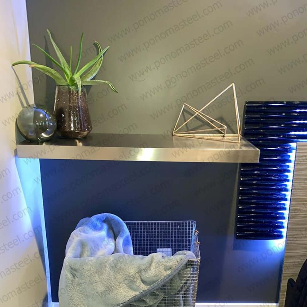 stainless steel floating shelf for bedroom