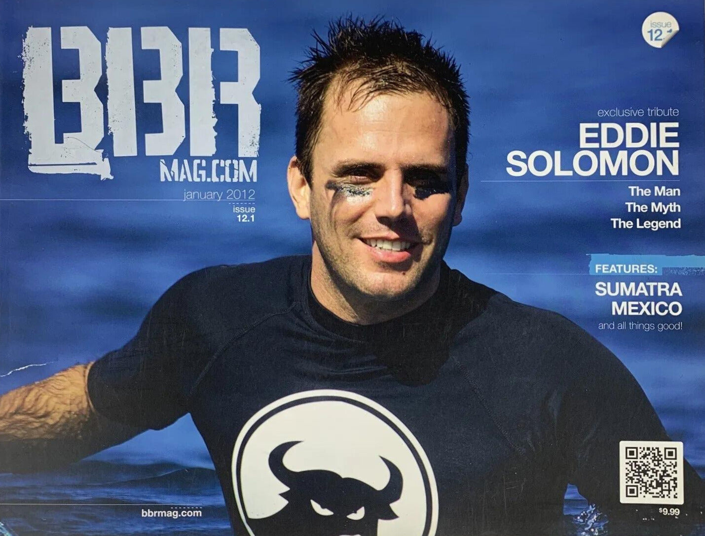 Founder of 662 Bodyboard Shop, Eddie Solomon on the cover of a bodyboarding magazine