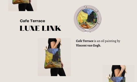 Cafe Terrace is an oil painting by Vincent van Gogh Luxe link purse hook