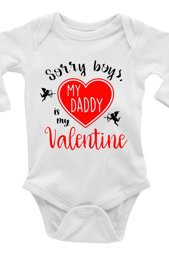 daddy will you be my valentine onesie