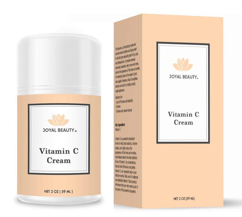 Organic Vitamin C Cream For Face Best Day And Night Natural Bright Ultra Hydration Moisturizer To Nourish And Soften Dry Skin Joyal Beauty