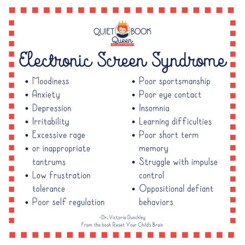 Electronic Screen Syndrome Symptoms