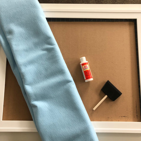Make a felt board to hang on the wall for screen free play