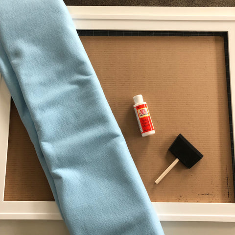Make a felt board to hang on the wall for screen free play