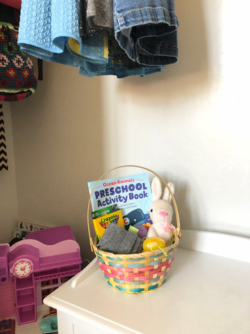 Easter basket treasure hunt clues lead to the closet