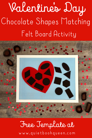 Valentine's Day Chocolate Shapes Matching Felt Board Activity
