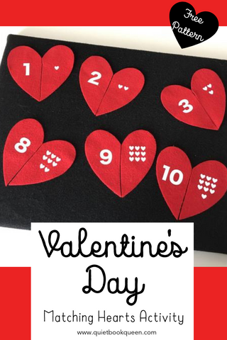 Valentine's Day Matching Hearts Learning Activity with felt board or paper