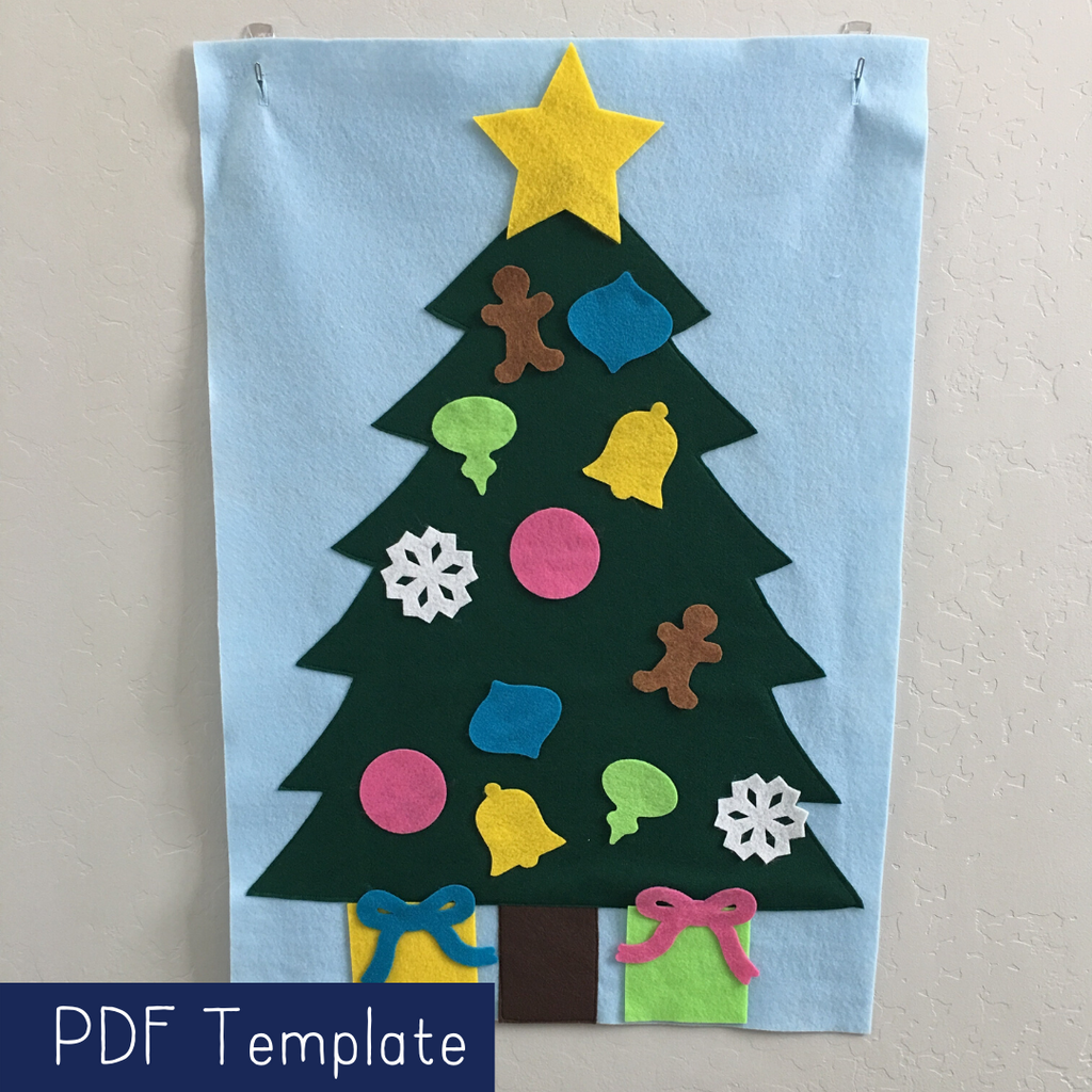 Christmas Tree Felt Board Template and Instructions Quiet Book Queen