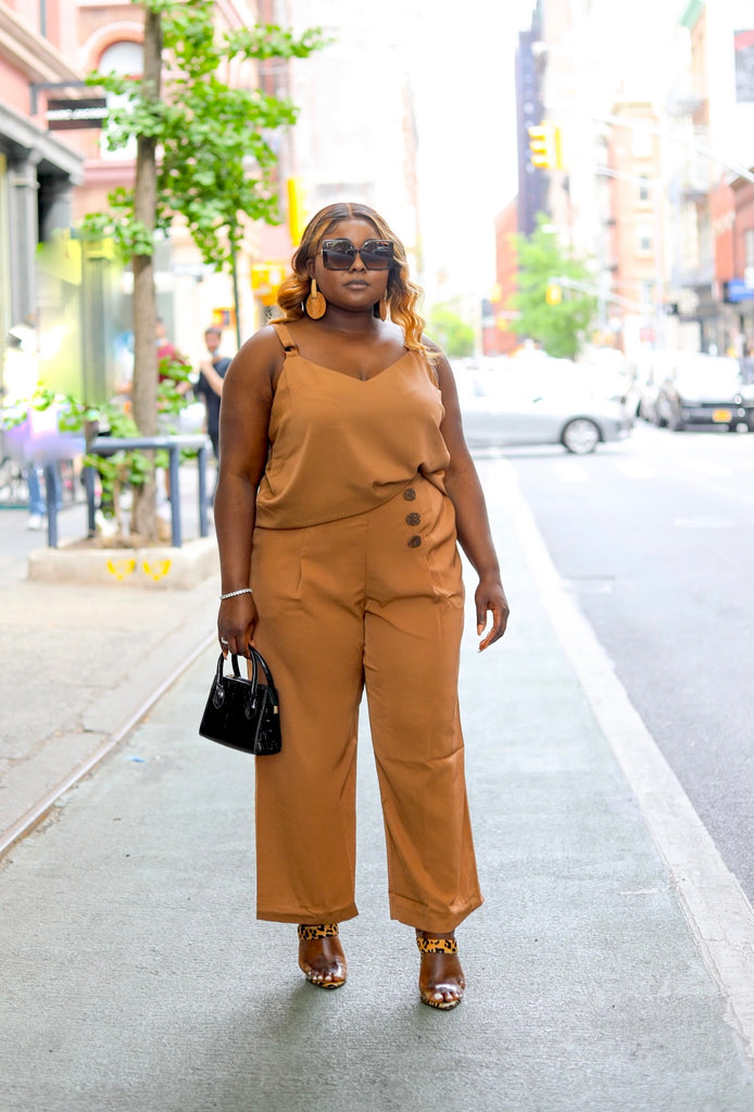 Brown Sugar Pantsuit-Curvy – Emmalyn Love